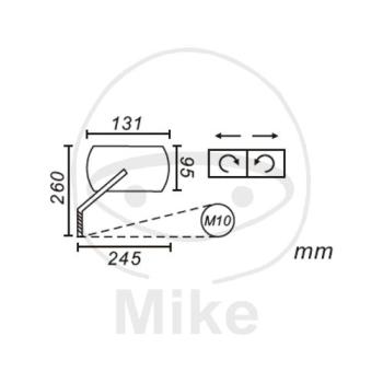Preview: Spiegel, chrom, links, Orion