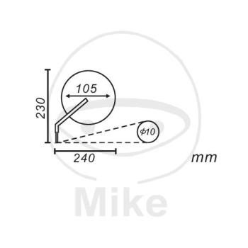 Preview: Spiegel, schwarz, links & rechts, Orion