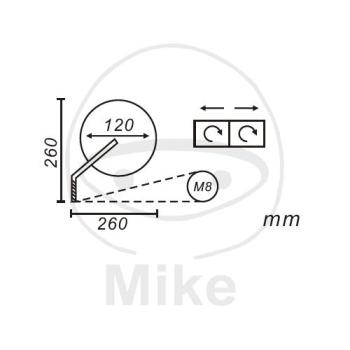 Preview: Spiegel, chrom, links, Orion