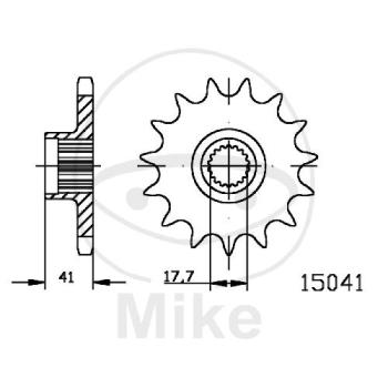 Ritzel, 23Z, Teil.: 428, feinverzahnt, Innen Ø : 17.7/20