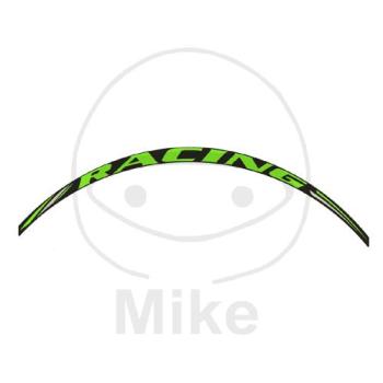 Felgenrandaufkleber, Racing, fluoreszierend, grün