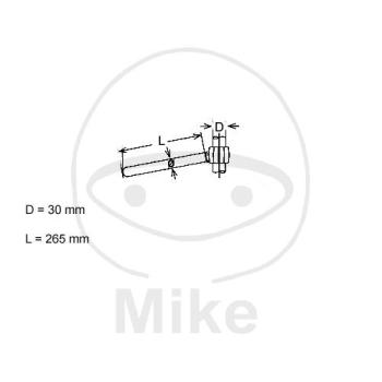 Preview: Fehling, Stahllenker, chrom, 22 mm, Stummel, D30