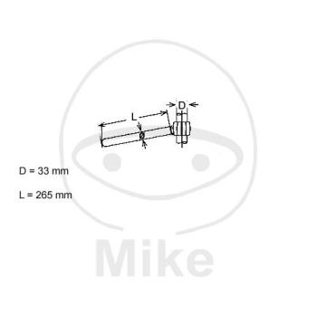 Preview: Fehling, Stahllenker, chrom, 22 mm, Stummel, D33