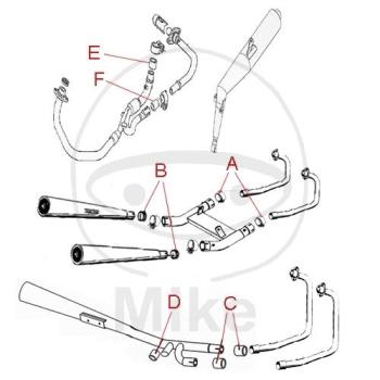 Preview: Auspuffverbindungsdichtung, 43X46,7X30 mm