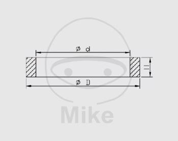 Preview: Gabel-Simmerringsatz, 43X55X9,5, Kayaba