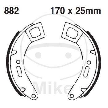 Bremsbacken, ohne Feder, EBC