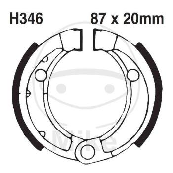 Bremsbacken, gerillt, mit Feder, EBC
