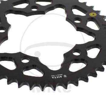 Preview: Alu-Kettenrad: 44Z, Teil.: 525 schwarz, Sitta, Innen Ø : 110, Lochkr.: 131