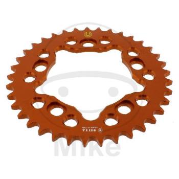 Alu-Kettenrad: 37Z, Teil.: 525 orange, Sitta, Innen Ø : 101, Lochkr.: 124