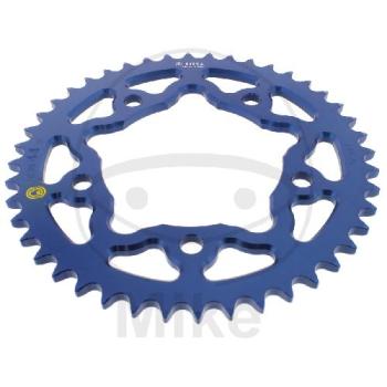 Alu-Kettenrad: 44Z, Teil.: 525 blau, Sitta, Innen Ø : 112, Lochkr.: 138