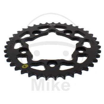 Alu-Kettenrad: 39Z, Teil.: 525 schwarz, Sitta, Innen Ø : 100, Lochkr.: 124