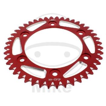 Alu-Kettenrad, 44Z, Teil.: 520 rot, JMP , Innen Ø : 134, Lochkr.: 160