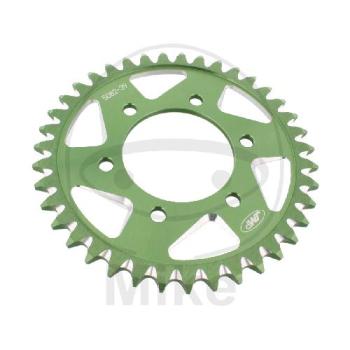 Alu-Kettenrad: 39Z, Teil.: 525 grün, JMP , Innen Ø : 080, Lochkr.: 104