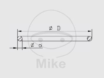 Preview: O-Ring, für Federbein, 3.5X36, Kayaba