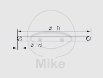 Preview: O-Ring, für Federbeinkolben, 2.5X48, Kayaba