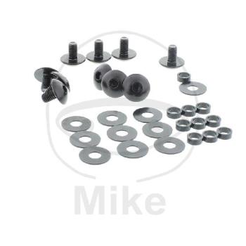 Linsenschraube-Satz, M6X1,00, 10  mm, Alu schwarz, Pro Bolt