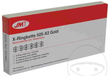 JMT X-Ringkette offen mit Nietschloss 525X2 gold 112