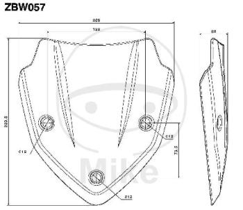 Preview: Rizoma, Scheibe, Polycarbonat, schwarz