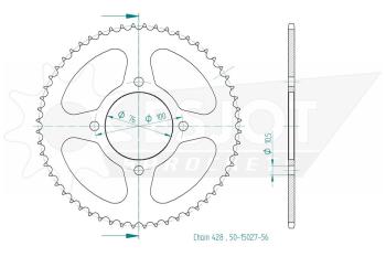 Kettenrad, 56 Zähne