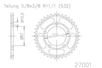 Preview: Kettenrad, 46 Zähne