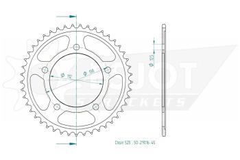 Kettenrad, 45 Zähne