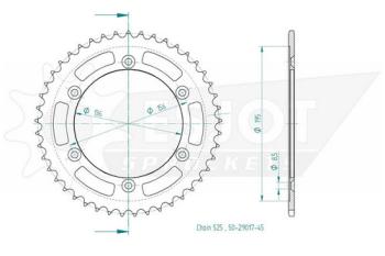 Preview: Kettenrad, 45 Zähne