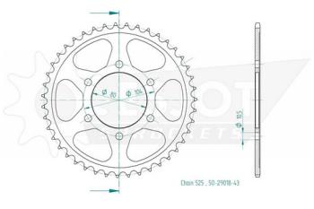 Preview: Kettenrad, 43 Zähne