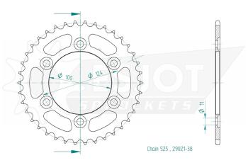 Kettenrad, 38 Zähne