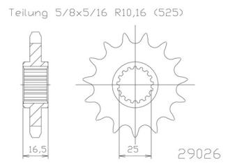 Preview: Kettenritzel, 17 Zähne