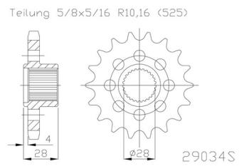 Preview: Kettenritzel Sport, 18 Zähne