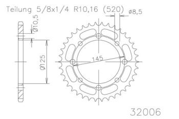 Preview: Kettenrad, 38 Zähne