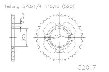 Preview: Kettenrad, 44 Zähne