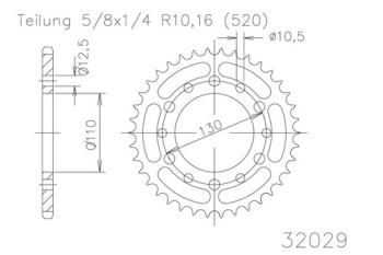 Rear sprocket, 41 teeth