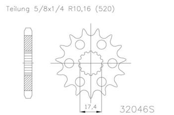 Preview: Kettenritzel, 13 Zähne