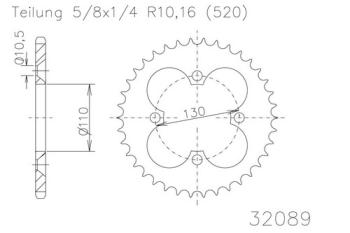 Preview: Kettenrad, 38 Zähne