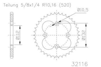 Preview: Kettenrad, 38 Zähne
