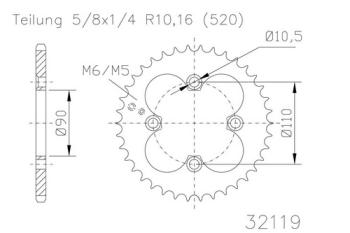 Preview: Kettenrad, 32 Zähne