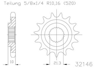 Preview: Kettenritzel, 12 Zähne