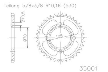 Preview: Kettenrad, 38 Zähne