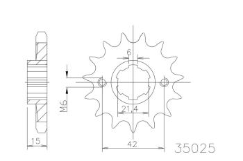 Kettenritzel, 16 Zähne