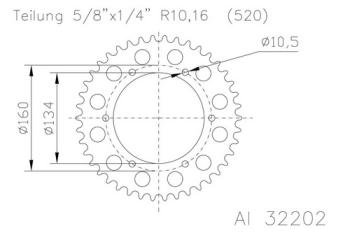 Preview: Alu-Kettenrad, 47 Zähne