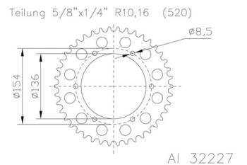 Preview: Alu-Kettenrad, 47 Zähne