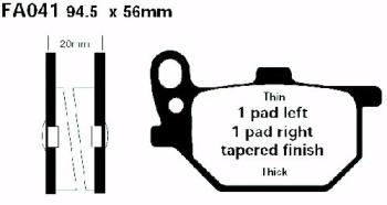 Preview: Bremsbelag - Satz Blackstuff (organisch) (EBC), FA041