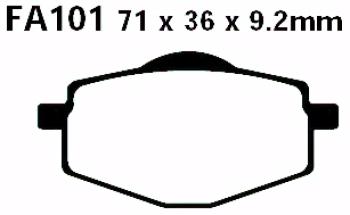 Preview: Bremsbelag - Satz Redstuff TT Carbon/Grafit (organisch) (EBC), FA101TT