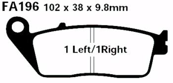Preview: Bremsbelag - Satz (Sintermetall) Goldstuff (EBC), FA196HH