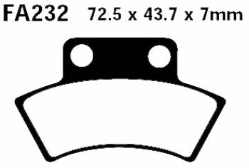 Preview: Bremsbelag - Satz Redstuff TT Carbon/Grafit (organisch) (EBC), FA232TT