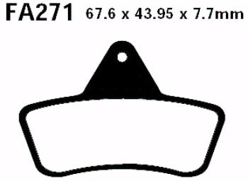 Preview: Bremsbelag - Satz Redstuff TT Carbon/Grafit (organisch) (EBC), FA271TT