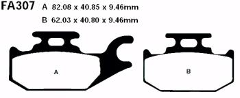 Preview: Bremsbelag - Satz Sintermetall Goldstuff (EBC), FA307R