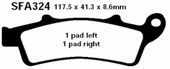Preview: Bremsbelag - Satz Scooter (organisch) (EBC), SFA324