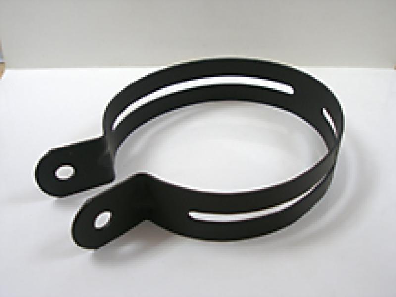 Auspuffschelle Edelstahl schwarz, oval